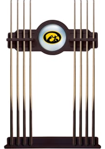 Iowa Hawkeyes Solid Wood Cue Rack Pool Table