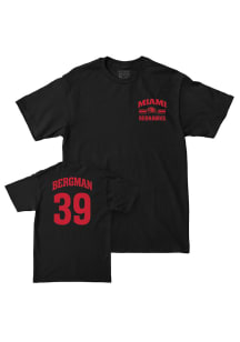 Alec Bergman Miami RedHawks Black NIL Victory Short Sleeve Player T Shirt