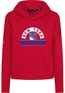 Levelwear New York Rangers Womens Red Sweet Banner Arch Hooded Sweatshirt