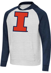 Antigua Illinois Fighting Illini Mens Navy Blue Full Front Urgent Long Sleeve Hoodie