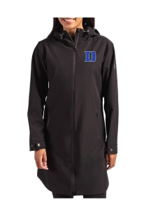 Cutter and Buck Duke Blue Devils Womens Black Camano Light Weight Jacket