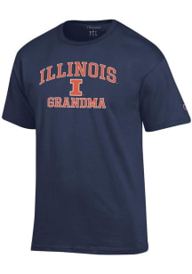Champion Illinois Fighting Illini Navy Blue Grandma Jersey Short Sleeve T Shirt