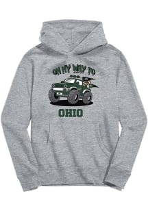 Vive La Fete Ohio Bobcats Youth Grey On My Way Long Sleeve Hoodie