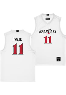 David Iweze   Campus Ink Cincinnati Bearcats White NIL Jersey