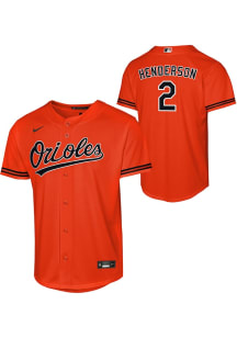 Gunnar Henderson  Nike Baltimore Orioles Youth Orange Alt 2 Baseline Jersey