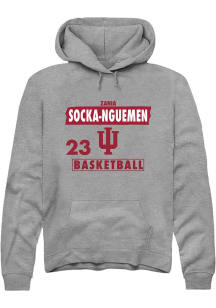 Zania Socka-Nguemen Indiana Hoosiers Mens Grey NIL Striped Player Hood