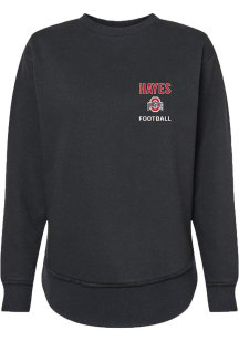 Zach Hayes  Rally Ohio State Buckeyes Womens Black NIL Embroidered Crew Sweatshirt