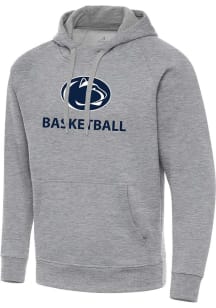 Antigua Penn State Nittany Lions Mens Grey Heather Basketball  Victory Long Sleeve Hoodie