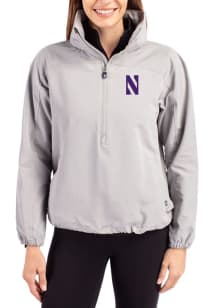 Cutter and Buck Northwestern Wildcats Womens Purple Charter Eco Long Sleeve Pullover