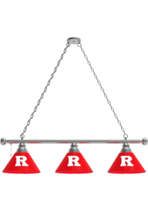 Rutgers Scarlet Knights 3 Shade Silver Billiard Lamp