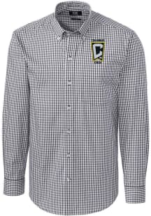 Cutter and Buck Columbus Crew Mens Charcoal Easy Care Stretch Big and Tall Dress Shirt
