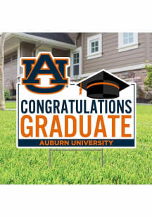 Auburn Tigers Congratulations Graduate Yard Sign - White