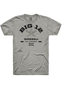Summit Sportswear Big 12 Grey 2026 Baseball Championship Short Sleeve T Shirt