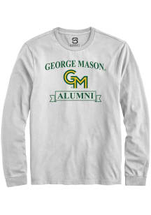 Summit Sportswear George Mason University White Alumni Banner Long Sleeve T Shirt