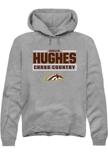 Kaelin Hughes Western Michigan Broncos Mens Grey NIL Stacked Box Player Hood