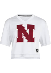 Nebraska Cornhuskers Womens Adidas Crp[ Fashion Football Jersey - White