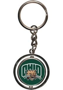 Ohio Bobcats Double Sided Spinner Keychain - Green