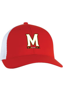 Maryland Terrapins Mens Red Hugo Mesh Back Flex Flex Hat