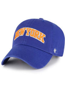 47 New York Knicks Script Clean Up Adjustable Hat - Blue