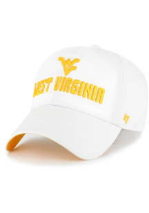 47 West Virginia Mountaineers White Luminance Clean Up Womens Adjustable Hat