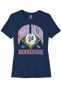 Summit Sportswear Kannapolis Cannon Ballers Womens Navy Blue Homefield Short Sleeve T-Shirt