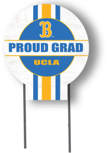 UCLA Bruins KH Sports Fan 20x20 Circle Yard Sign with Stakes Proud Grad Yard Sign - White
