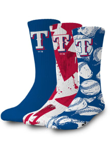Texas Rangers ISlide iSlide Primary Mens Crew Socks
