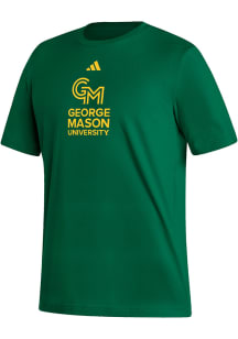 Adidas George Mason University Green Primary Logo Short Sleeve T Shirt