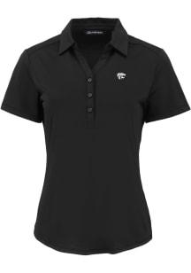 Cutter and Buck K-State Wildcats Womens Black Forge Eco Polo Short Sleeve Polo Shirt
