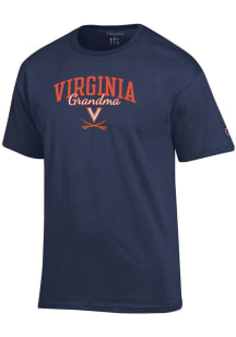 Champion Virginia Cavaliers Navy Blue Grandma Script Jersey Short Sleeve T Shirt