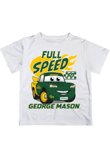 Vive La Fete George Mason University Toddler White Full Speed Short Sleeve T-Shirt