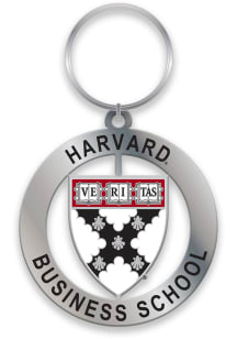 Harvard Crimson School of Business Spinner Keychain - Silver