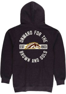 Summit Sportswear Western Michigan Broncos Mens Charcoal Front Back Long Sleeve Full Zip Jacket