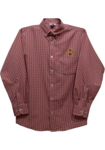 Vive La Fete Iowa State Cyclones Toddler Cardinal Gingham Long Sleeve Polo