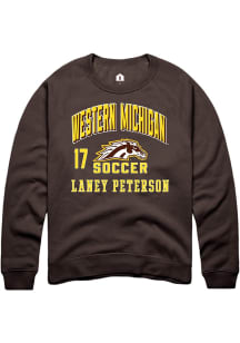 Laney Peterson Western Michigan Broncos Mens Brown NIL Arch Logo Player Crew