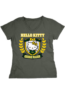 Blue 84 George Mason University Womens Green Hello Kitty Crestview Short Sleeve T-Shirt