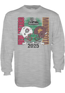 Blue 84 Minnesota Golden Gophers Grey 2025 Rate Bowl Long Sleeve T Shirt