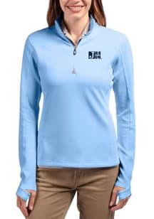 Cutter and Buck Jackson State Tigers Womens Light Blue Traverse Qtr Zip Pullover