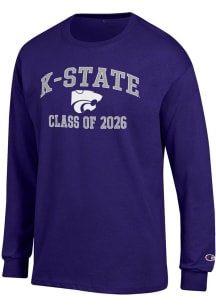 Champion K-State Wildcats Purple Font Class of 2026 Jersey Long Sleeve T Shirt