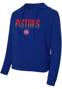 Concepts Sport Detroit Pistons Womens Blue Palisade Hooded Sweatshirt