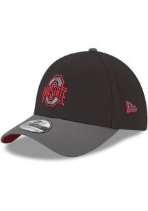New Era Ohio State Buckeyes Mens Black Black Graphite Color Pop GCP 39THIRTY Flex Hat