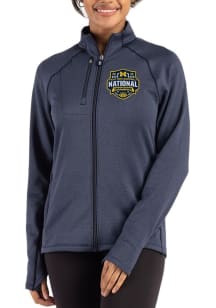 Cutter and Buck Michigan Wolverines Womens Navy Blue 2026 MBB Champions Peshastin Long Sleeve Full..
