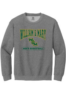 Summit Sportswear William & Mary Tribe Mens Graphite Mens Basketball Long Sleeve Crew Sweatshirt