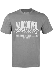 Levelwear Vancouver Canucks Grey Richmond Response Short Sleeve T Shirt