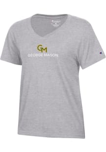 Champion George Mason University Womens Grey V-neck Short Sleeve T-Shirt