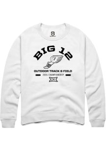 Summit Sportswear Big 12 Mens White 2026 Outdoor Track & Field Championship Long Sleeve Crew Sweat..
