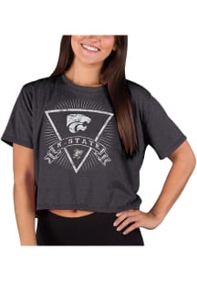 Concepts Sport K-State Wildcats Womens Charcoal Quest Short Sleeve T-Shirt