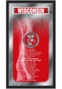 Wisconsin Badgers Fight Song Hanging Back Bar Mirror