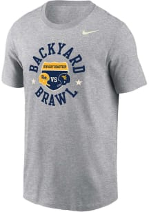 Nike Pitt Panthers Grey Football Backyard Brawl DriFIT Short Sleeve T Shirt