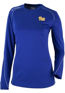 Columbia Pitt Panthers Womens Blue Heat Seal Omni Wick Shotgun Long Sleeve T-Shirt